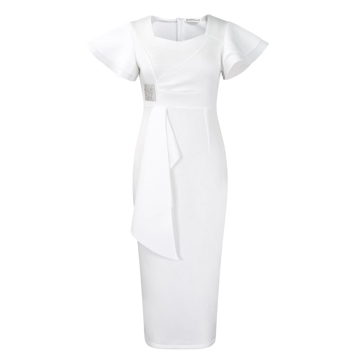 Dame Etuikjole med elegant Draperingsdesign og dekorativ Rynke Stilla