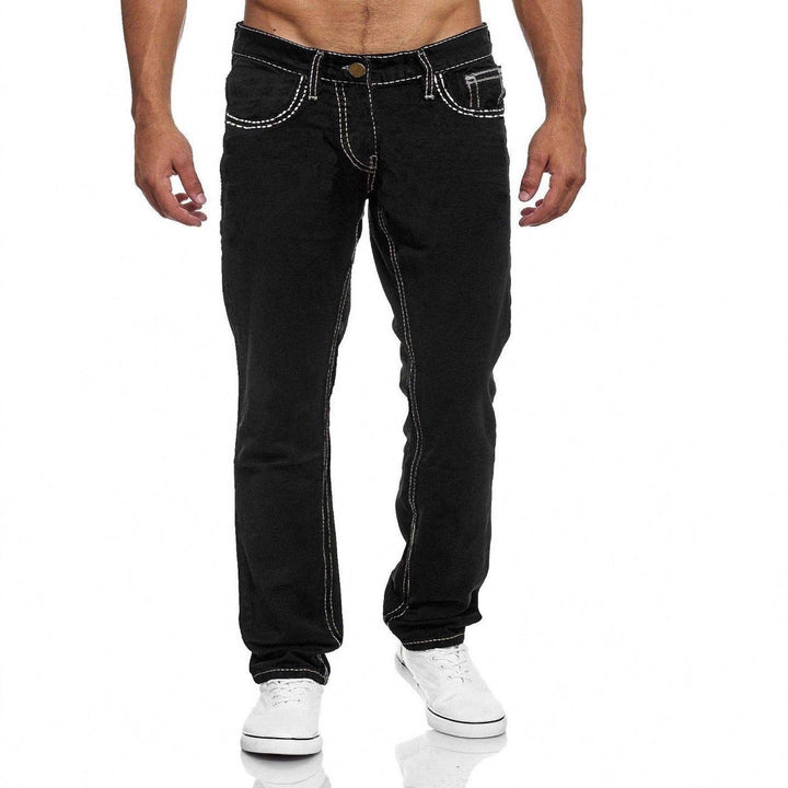Herrer afslappede jeans i moderne brugt-look Stilla