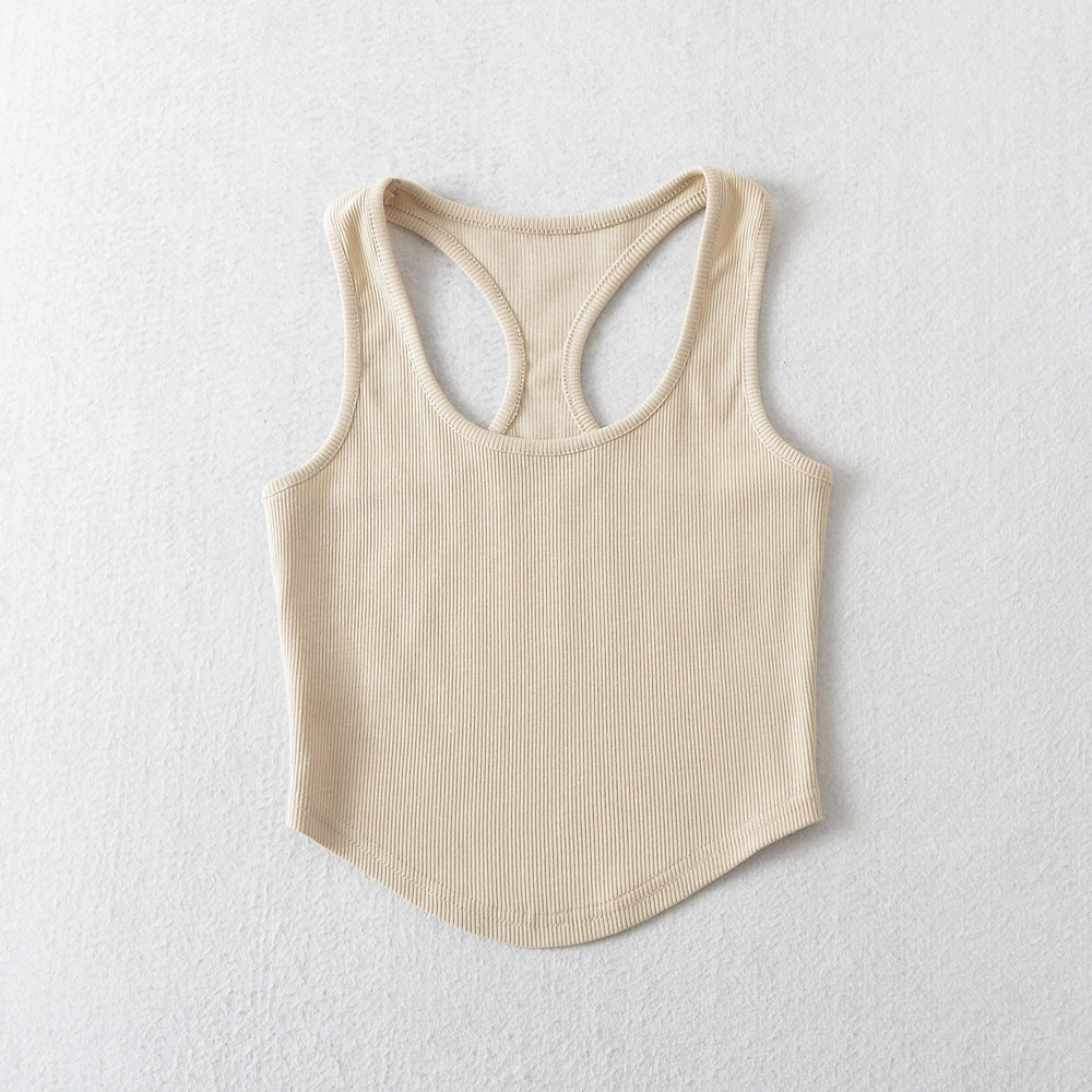 Dame sporty tanktop med racerback og kvalitets ribstruktur Stilla