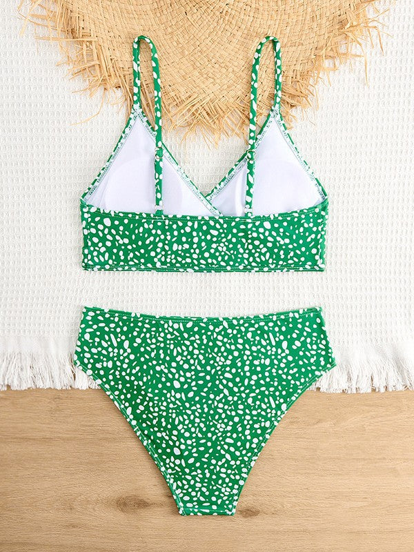 Dame Højtaljet Polka Dot Bikini Sæt Stilla