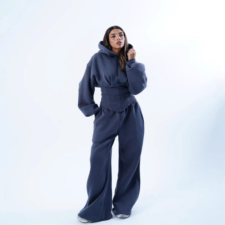 Kvinders casual oversized hoodie med flatterende pasform og bred talje Skovae