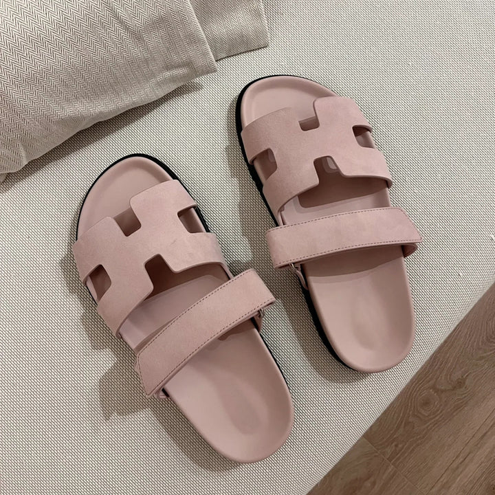 Dame Designer Pantoletter med moderne kryds-design Stilla