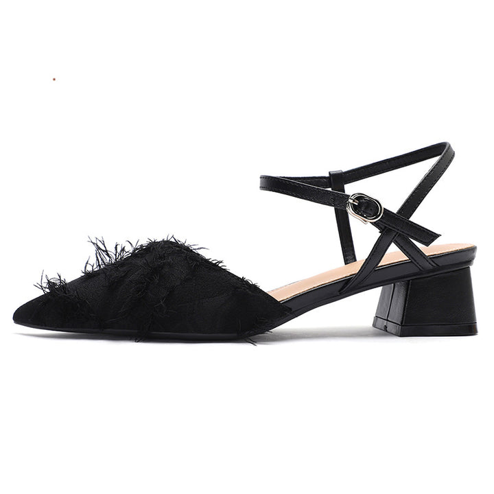 Femme Pyntet Blokhæle Slingback Stilla