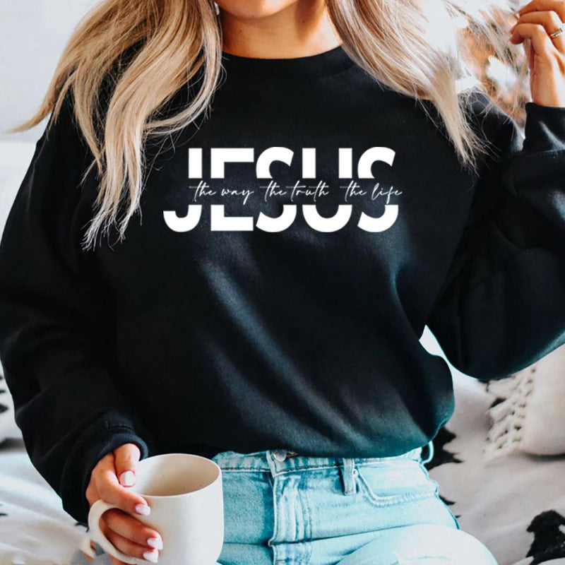 Kvinders afslappede sweatshirt med inspirerende citat og høj bærekomfort Skovae
