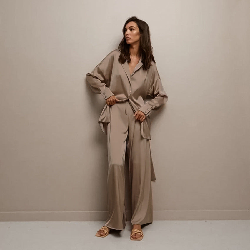 Dame luksuriøs satin pyjamas sæt Stilla