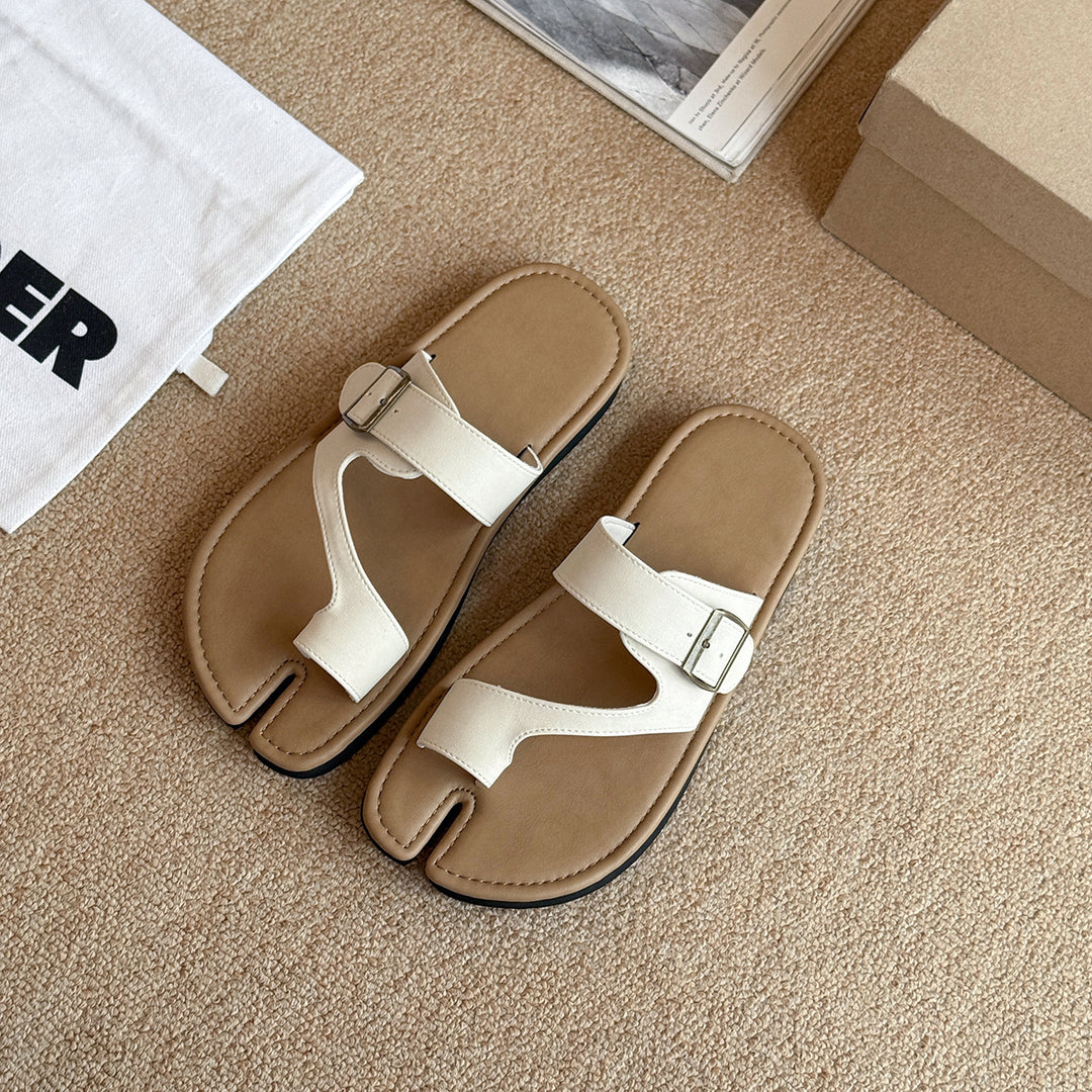 Femme Casual Tå Sløjfe Slide Sandaler med justerbar Rem Stilla