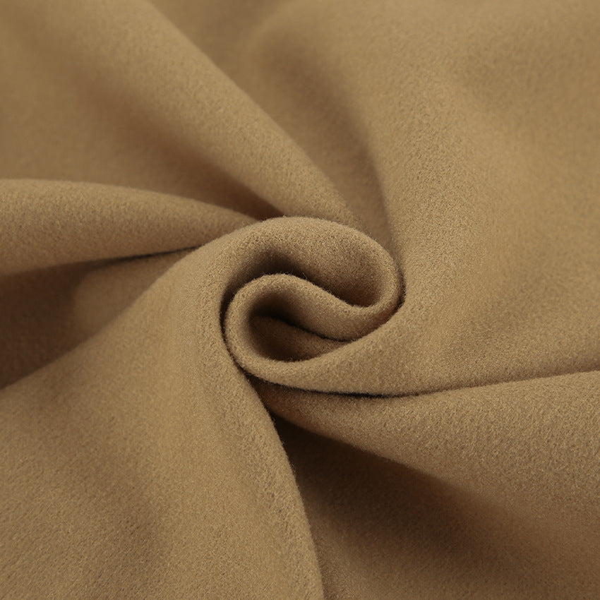 Dame Elegant Oversized Uldjakke med dobbelt knaplukning og praktiske lommer Stilla