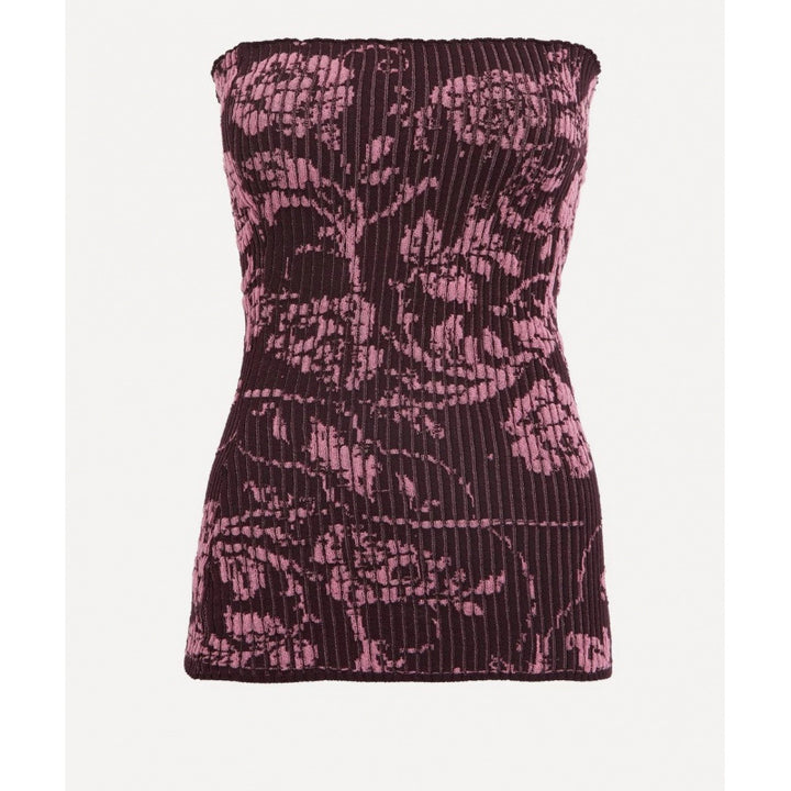 Dame Strapless Blomsterprint Top Stilla