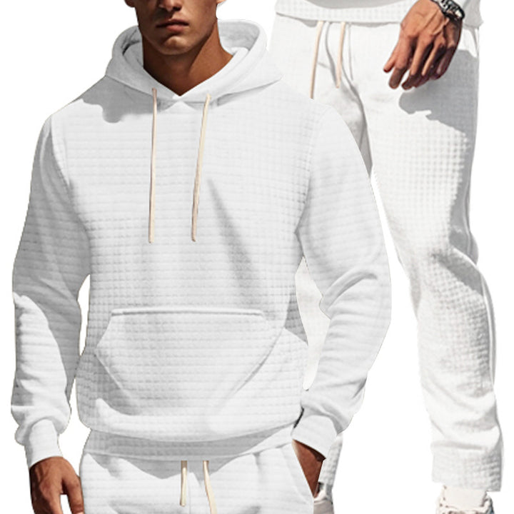 Herrer hverdags-hoodie og joggingbuksesæt lavet af åndbart struktureret materiale Stilla