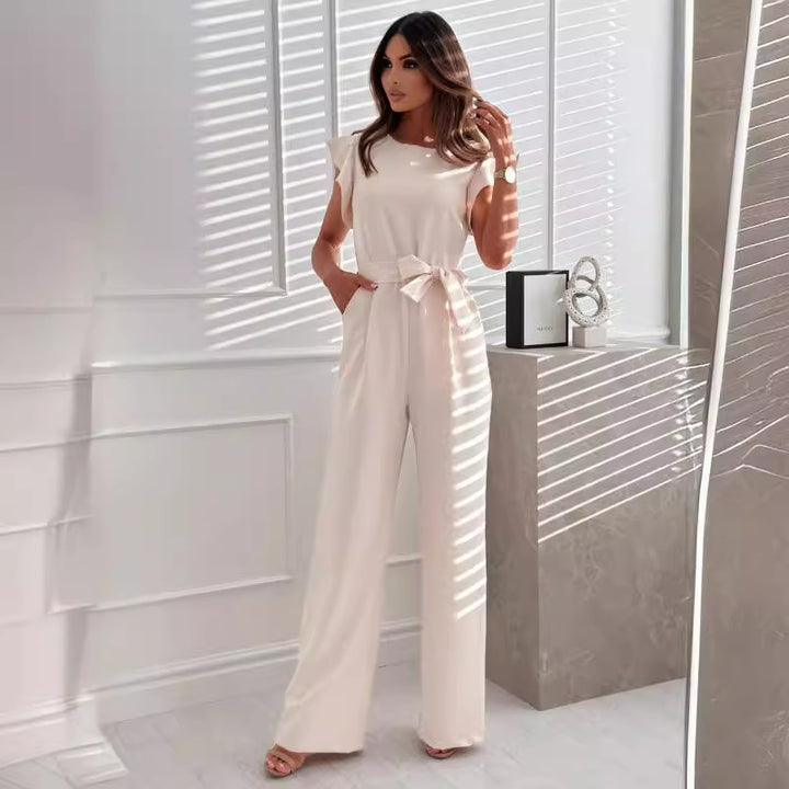 Dame elegant Jumpsuit med flæsekamp Stilla