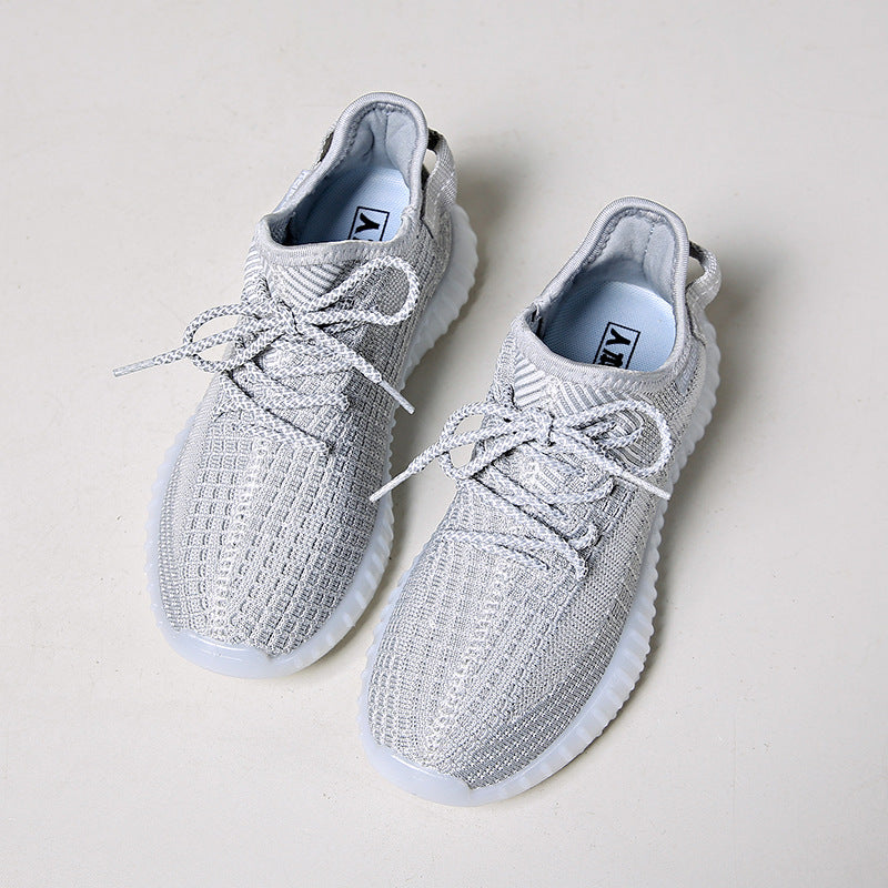 Dame Åndbare Fritids-sneakers med fleksibel sål og moderigtigt strikdesign Stilla