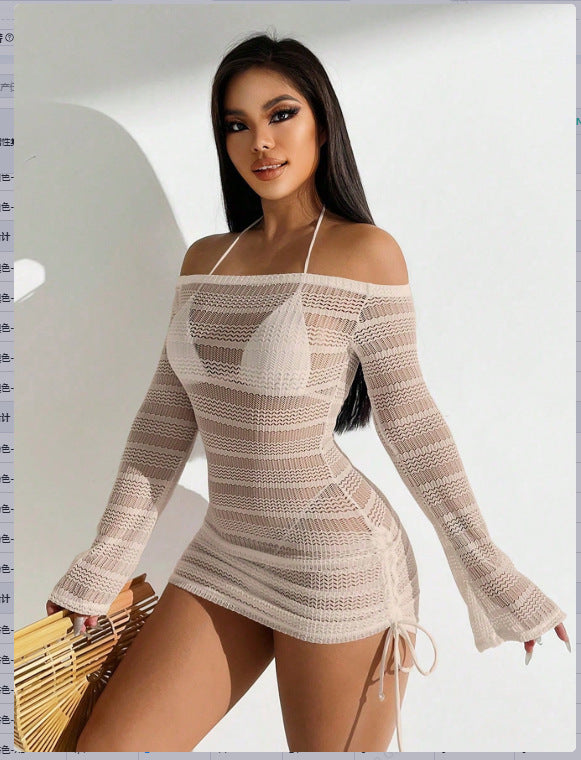 Dame Off-Shoulder Strandkjole Skovae