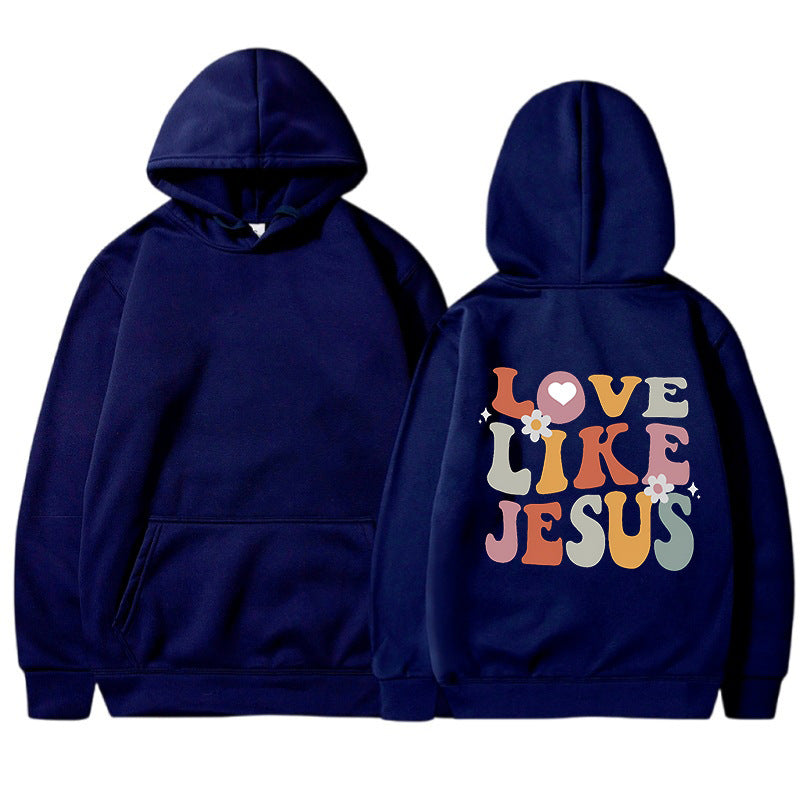 Kvindernes hyggelige hoodie med inspirerende print Skovae