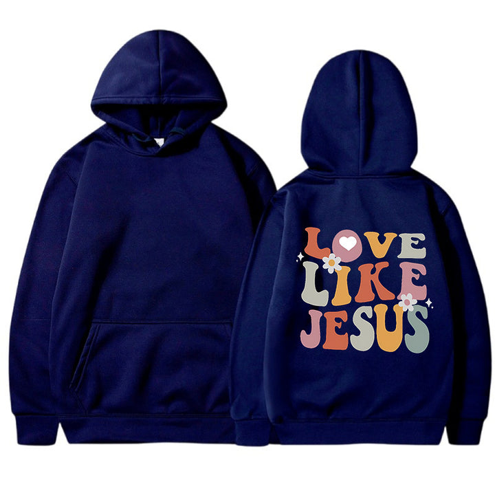 Kvindernes hyggelige hoodie med inspirerende print Skovae