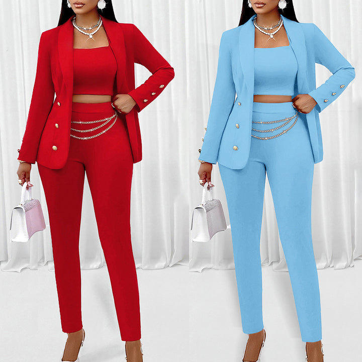 Damer Elegant Blazer Bukser Kombination Stilla