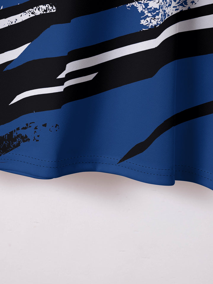 Herre Poloshirt med dynamisk stribeprint og åndbare egenskaber Stilla