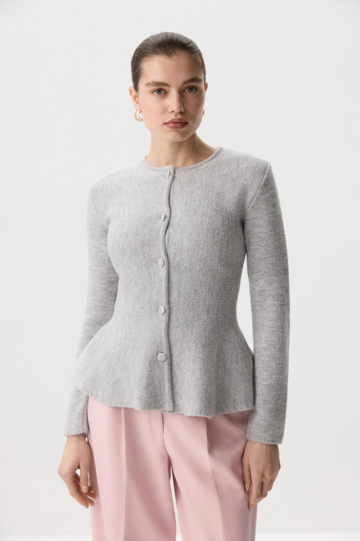 Damer elegant cardigan med struktureret design og tætsiddende snit Stilla