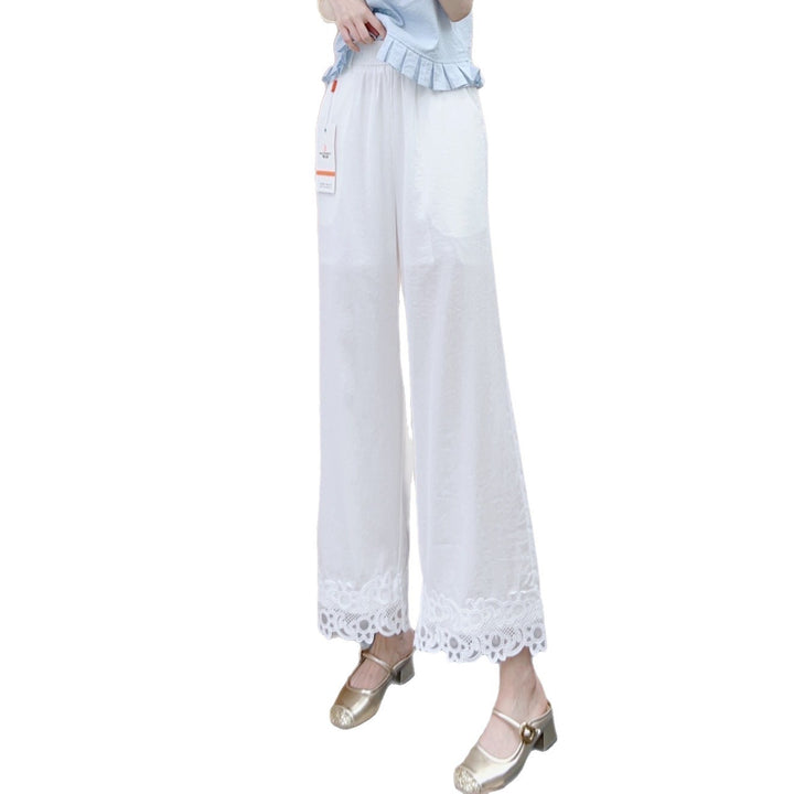 Dame Bred Sommerbukser med elegante Spidse-Accenter Stilla