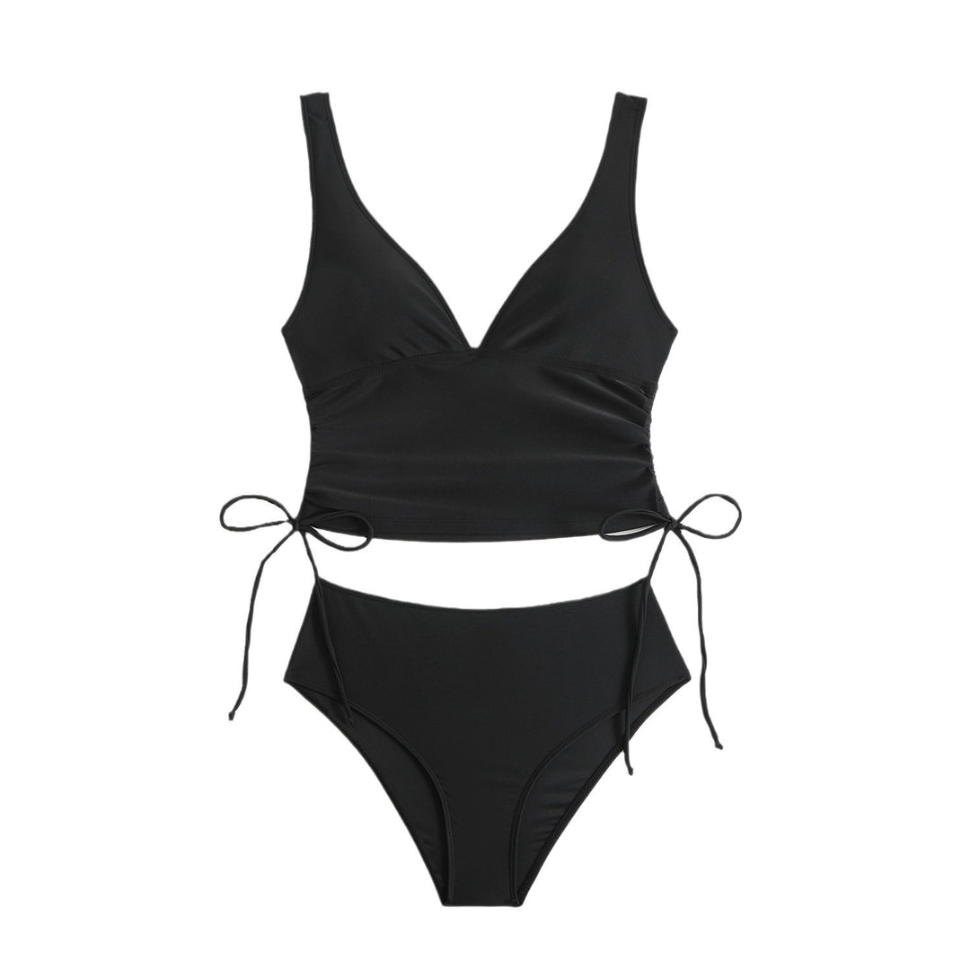 Dame Rynk Høj Talje Bikini Sæt Stilla