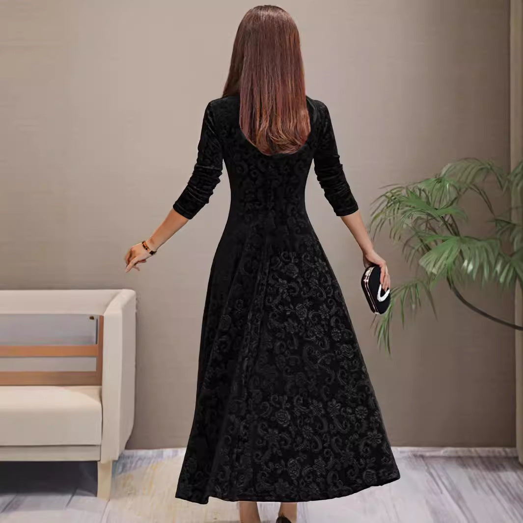 Dame Elegante og kvalitets samtdress med V-udskæring og lange ærmer Stilla