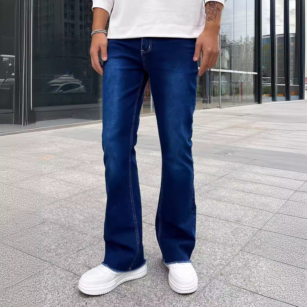 Herrer Bootcut Jeans med stilfuldt detalje og afslappet pasform Stilla