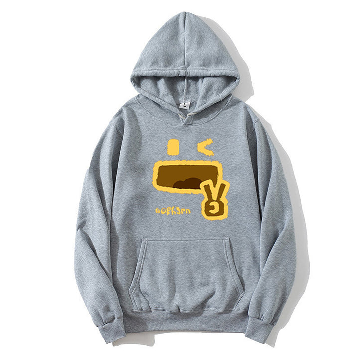 Kvinders hættetrøje med kreativ emoji-design Skovae