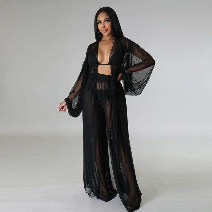 Dame Strandkimono med vid snit og elegant design Stilla