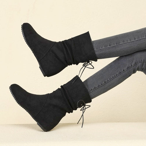 Dame Wedge Støvler med moderne Fald-Design Stilla