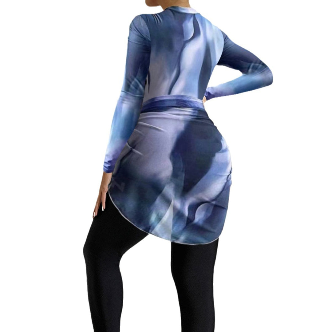 Damer Sporty One-Piece Surfdragt med Wickelrock Skovae
