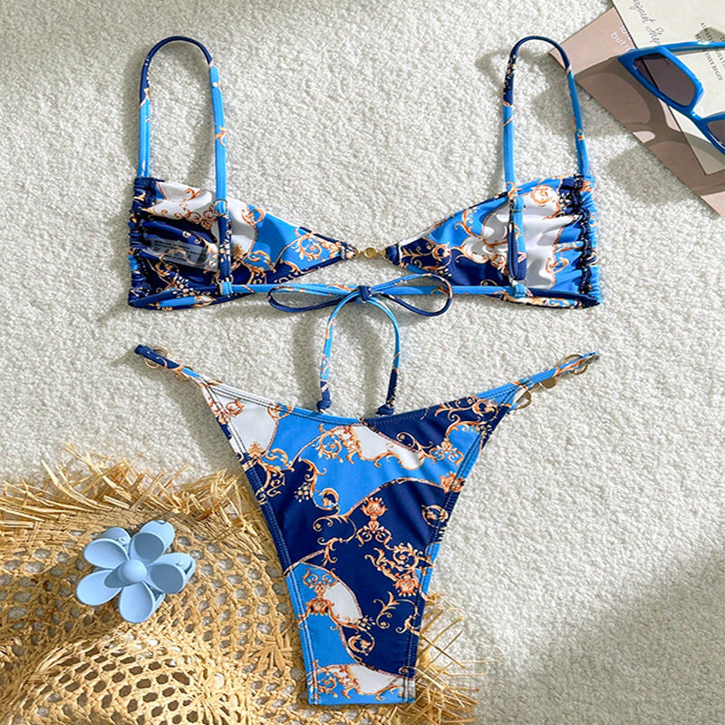 Dame Triangel-Bikini med eksklusivt mønster og elegante detaljer Skovae