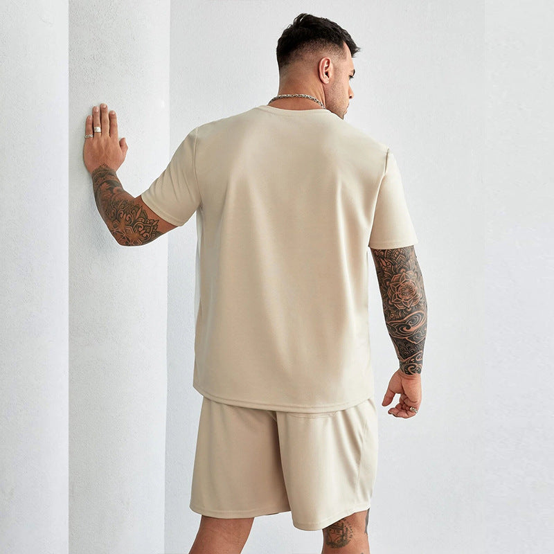 Herrer Sporty Kortærmet Top og Shorts Sæt Stilla