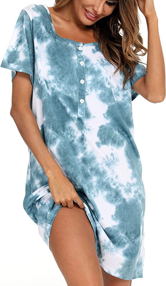Dame Fritid Tie-Dye Skjortekjole Stilla