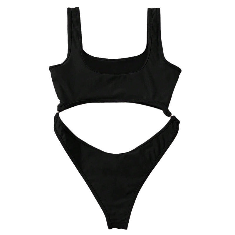 Dame one-piece badedragt med dyb udskæring og moderne design Skovae
