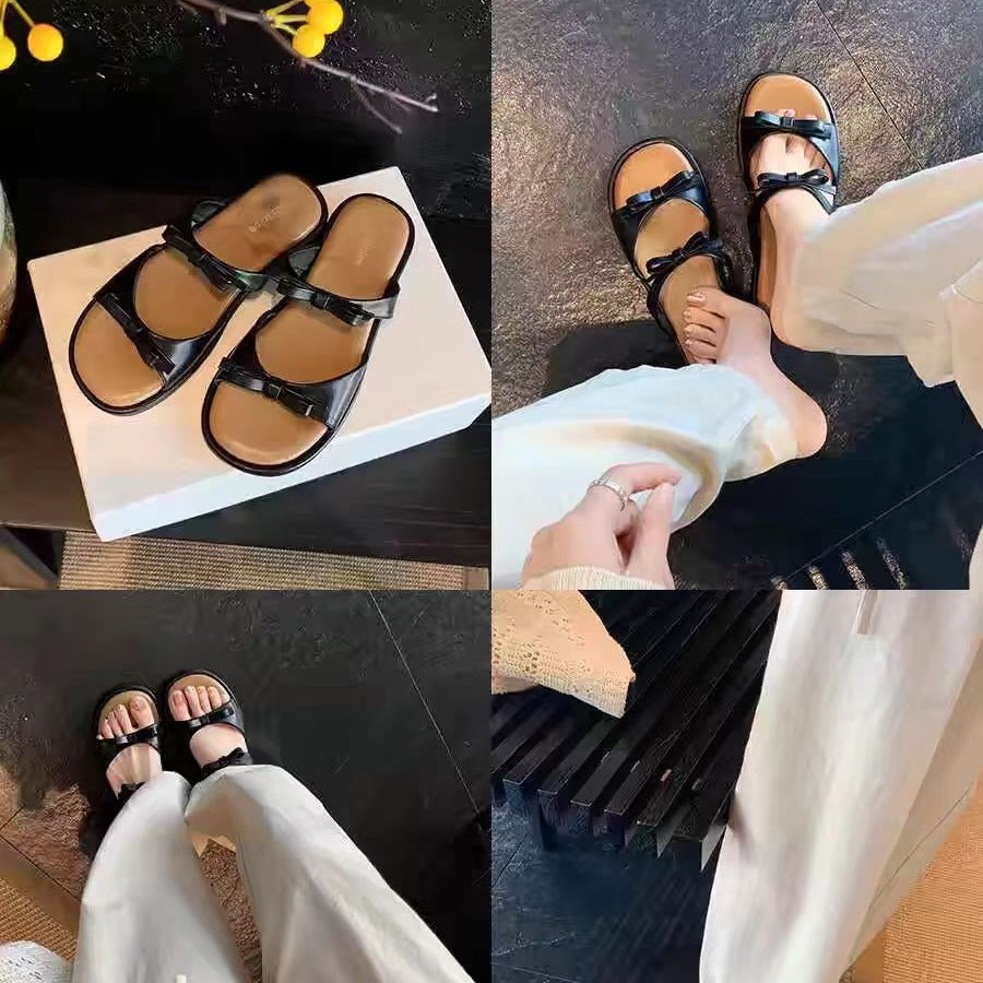 Dame komfortable badesandaler med fashionable stropper og elegant spænde design Stilla