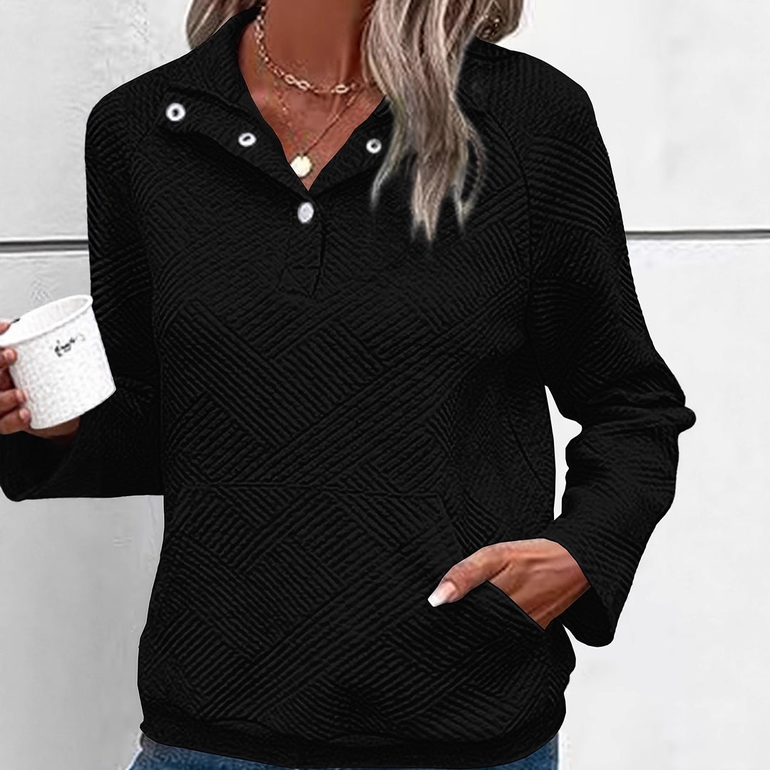 Kvinders quilted sweater med fuld lynlås og praktiske lommer Stilla