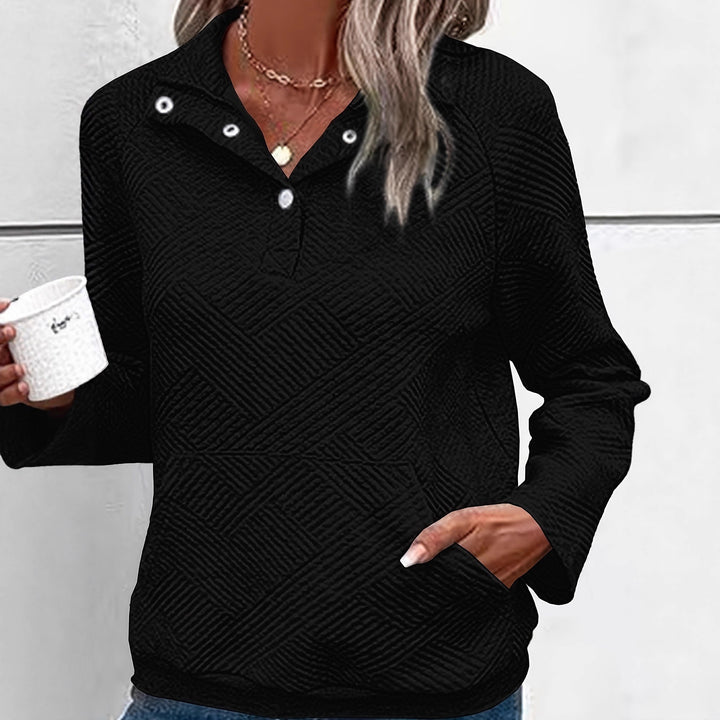Kvinders quilted sweater med fuld lynlås og praktiske lommer Stilla