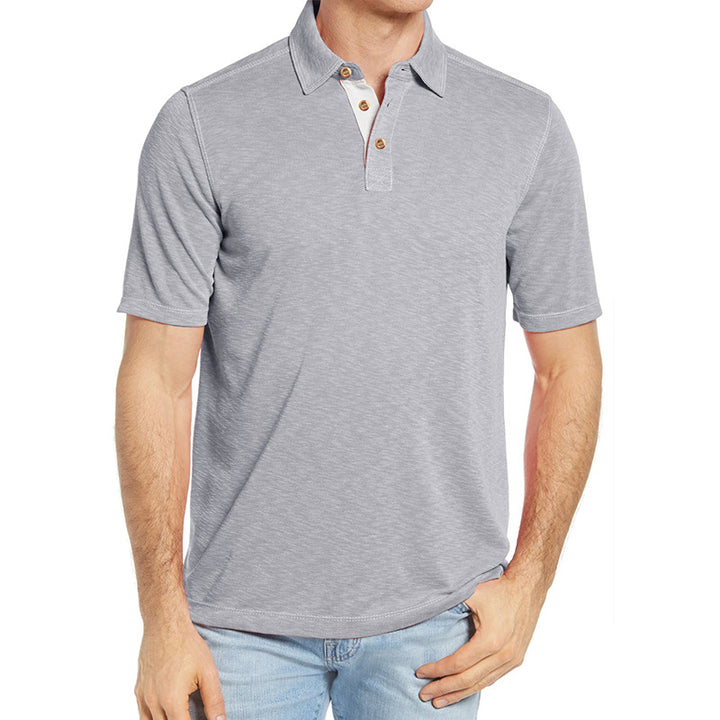Herre Polo-Shirt med stilfuld knaplukning Stilla