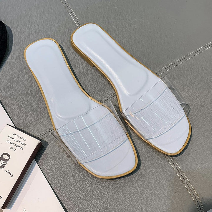 Dame Mules med gennemsigtig remførsel og ergonomisk sål Stilla