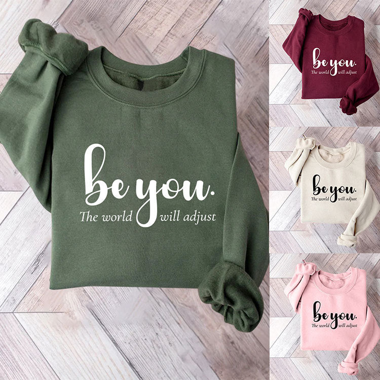 Dame sweatshirt med inspirerende motiv og motiverende budskab Stilla