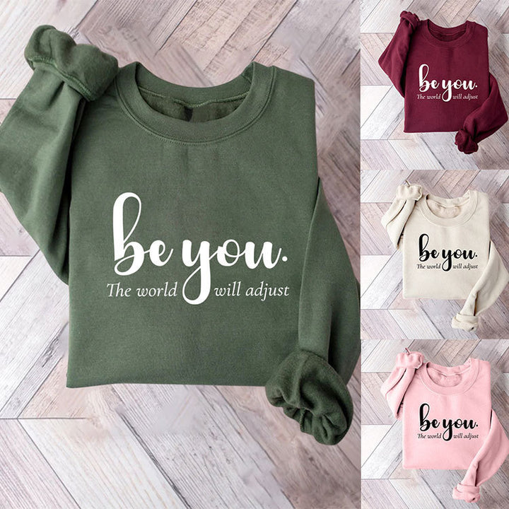 Dame sweatshirt med inspirerende motiv og motiverende budskab Stilla