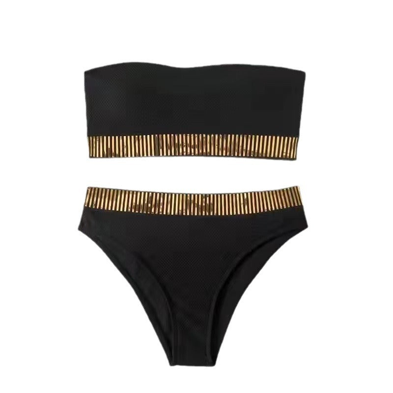 Dame sømløs bandeau-bikini-sæt Stilla