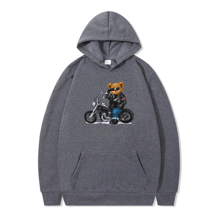 Dame hoodie med unikt bjørne design og afslappet pasform Skovae