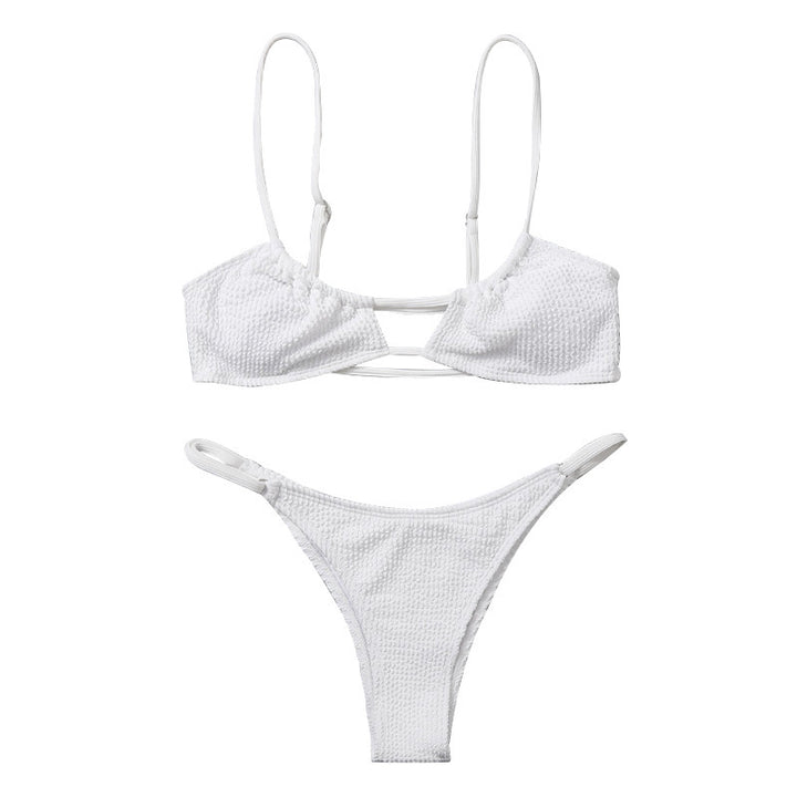 Dame Triangel-bikini med raffineret netdesign Skovae