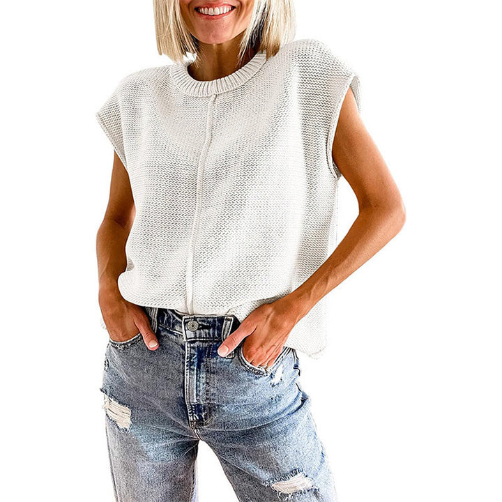 Dame afslappet oversized top med struktureret stof og kort snit Stilla
