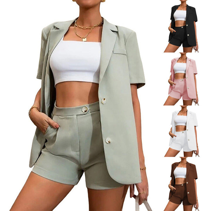Dame Kort Blazer og Shorts Sæt Stilla