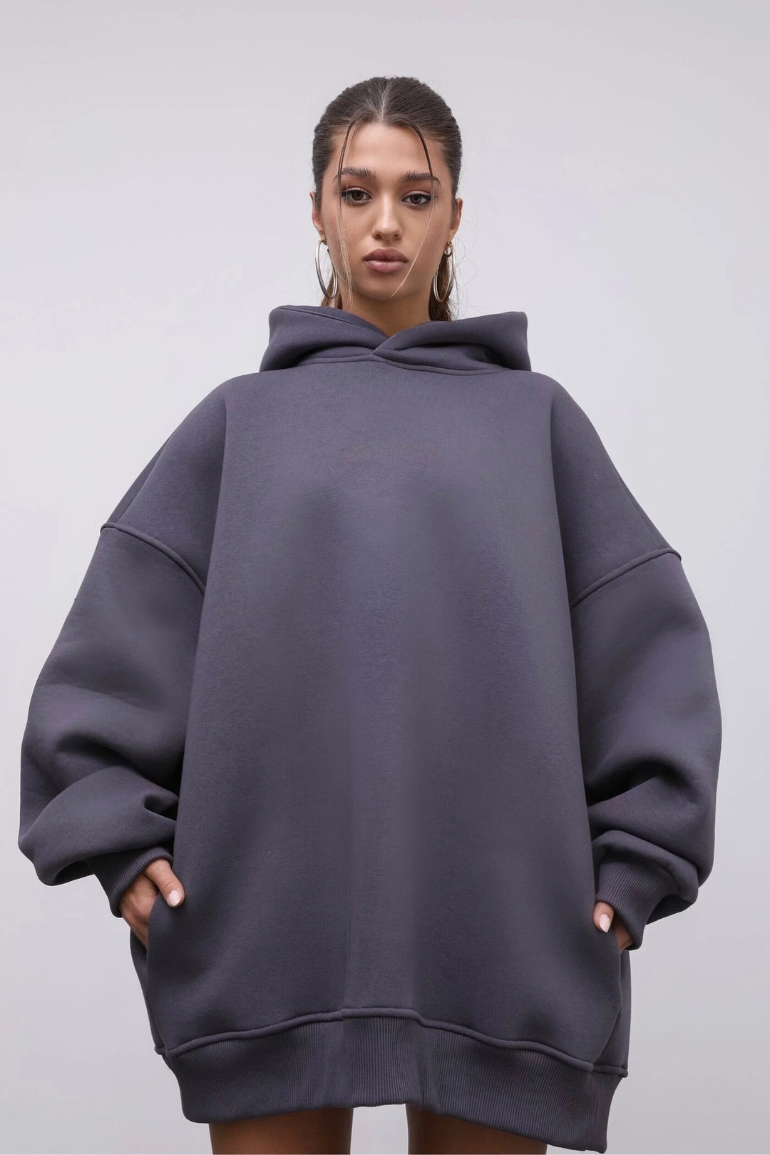 Kvinder Oversized Hoodie med Casual Lommer og Trendy Design Skovae