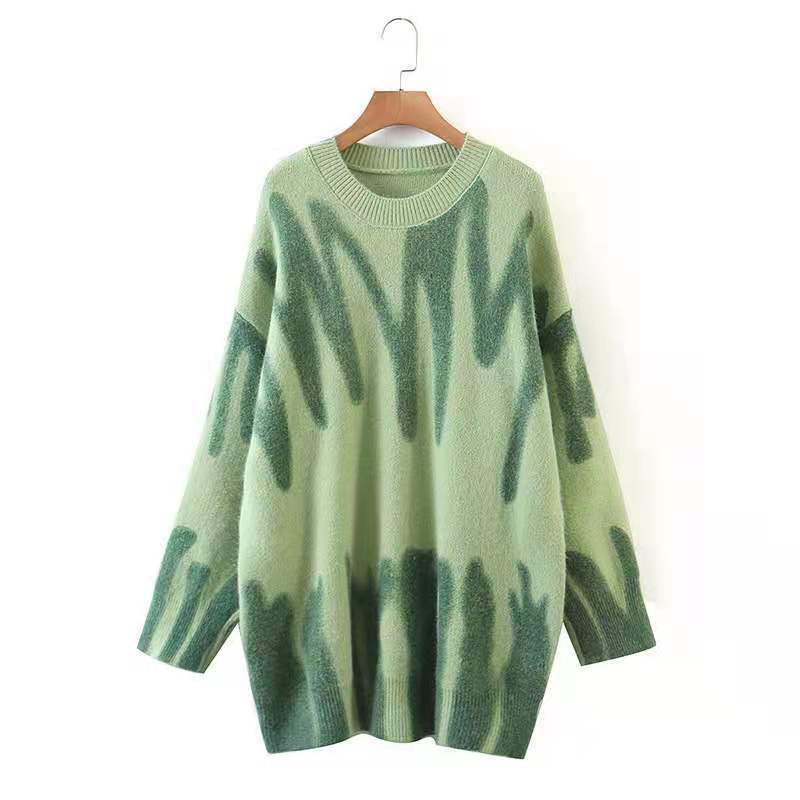 Kvinders store løse sweater i moderne gradientfarve Stilla