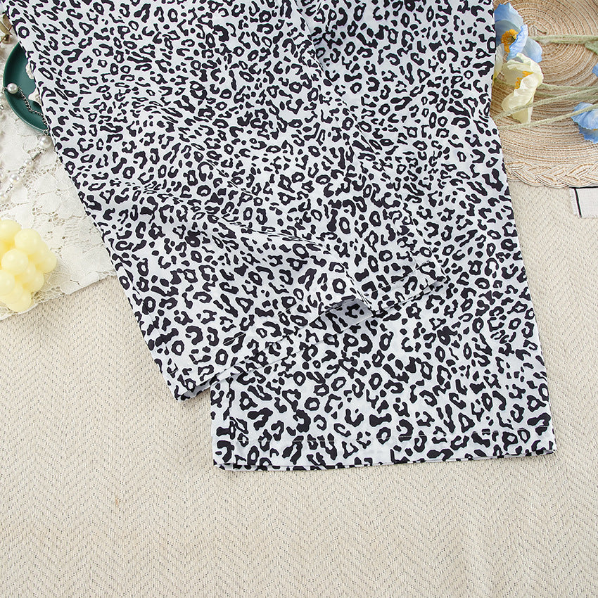Dame Ensemble med leopardmønster Stilla