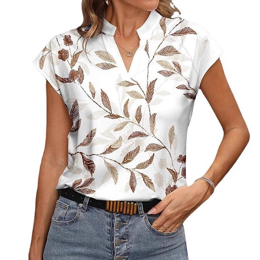 Damebluse med blomstermønster Stilla