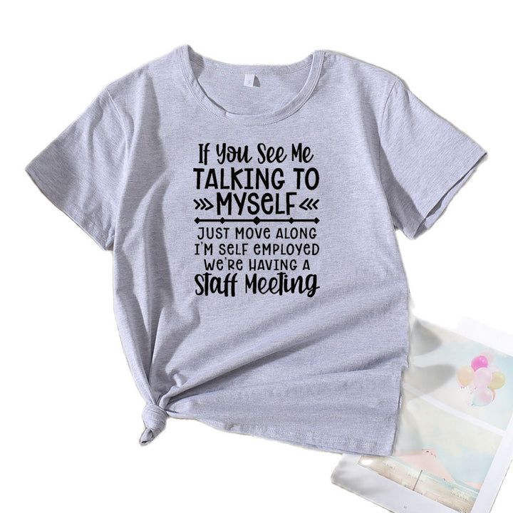 Dame Fritid Selvstændig Citat T-Shirt Stilla
